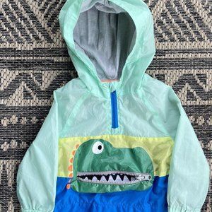 Cat Jack Colorblock Alligator Crocodile Hooded Lined Rain Jacket Unisex Baby 12M
